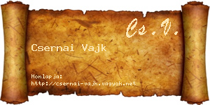 Csernai Vajk névjegykártya